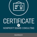 Boardsource Certificate of Nonprofit Board Consulting