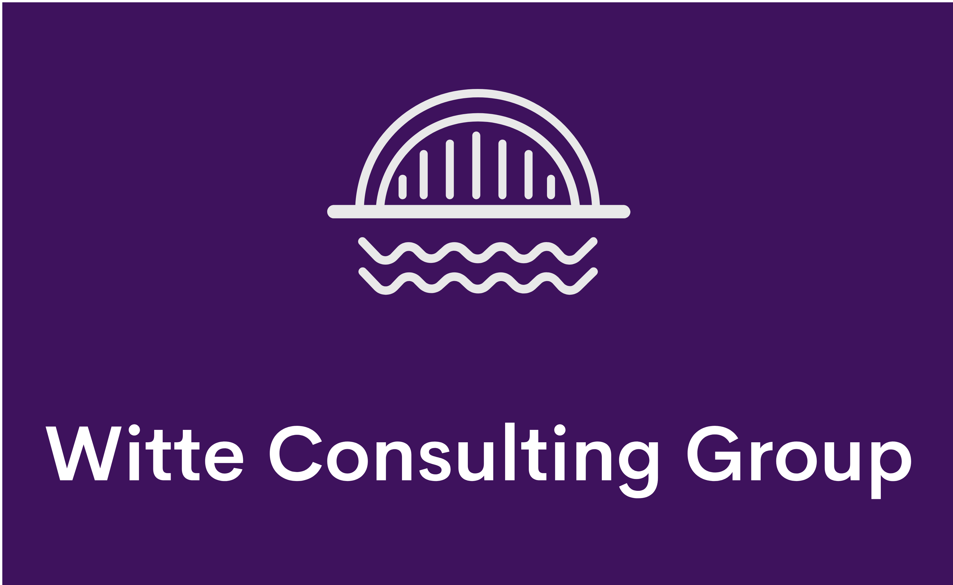 Witte Consulting Group logo is a bridge symboling connections