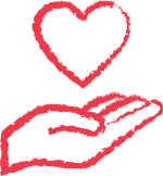 Hand holding the drawing of a heart and the words supportive culture.